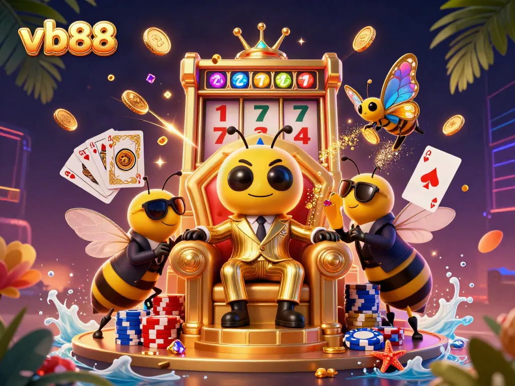 Experience exciting wins at vb88 with cartoon characters in a vibrant casino atmosphere.