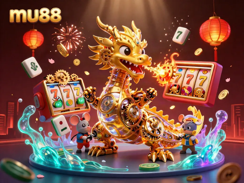 Experience excitement at mu88 with a vibrant dragon and slot gaming atmosphere full of luck and rewards.