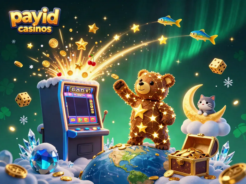 Enjoy thrilling payid casinos action with fast deposits and colorful gaming elements in this vibrant illustration.