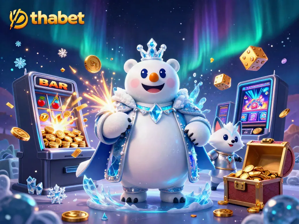Experience the excitement of thabet with this dynamic casino scene of winnings and lively characters.