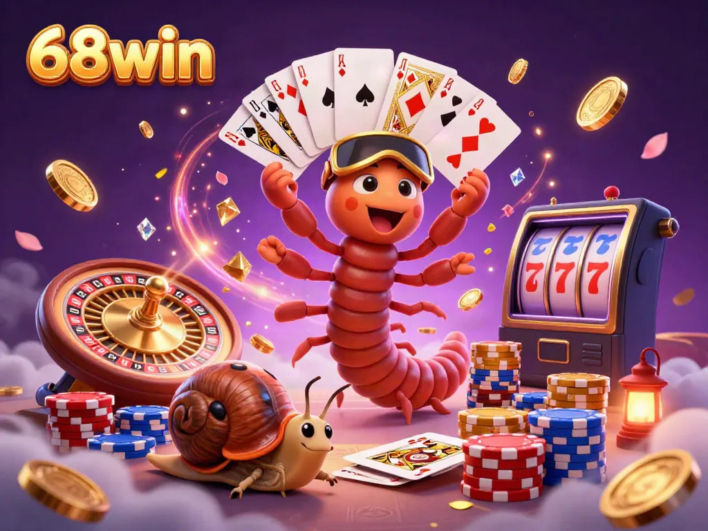 Engage in thrilling gameplay at 68win with a dynamic dealer and exciting casino elements.