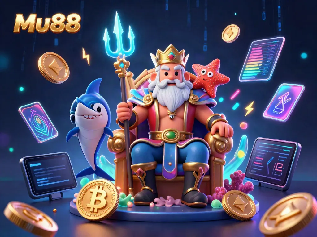 Experience thrilling gameplay with Mu88, featuring Neptune and crypto elements in vibrant 3D.