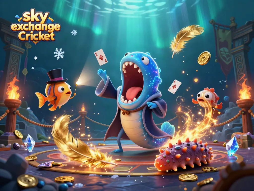 Engage with sky exchange Cricket through thrilling betting scenes featuring animated deep-sea creatures.