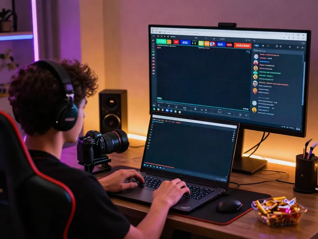 A player engaged in live betting on KU88, surrounded by gaming gear and vibrant lighting.