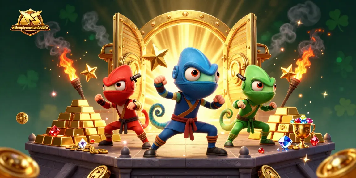 Experience thrilling gameplay at asimplyenchantedlife with cartoon ninjas and gleaming treasures.