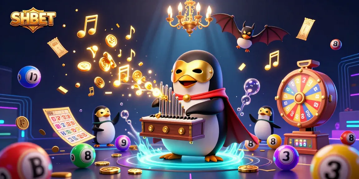 Engage in exciting lottery gameplay at SHBET with vibrant elements and a whimsical setting.